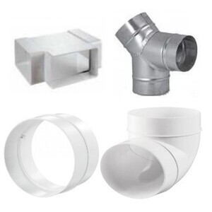 Комплектующие и аксессуары для воздуховодов